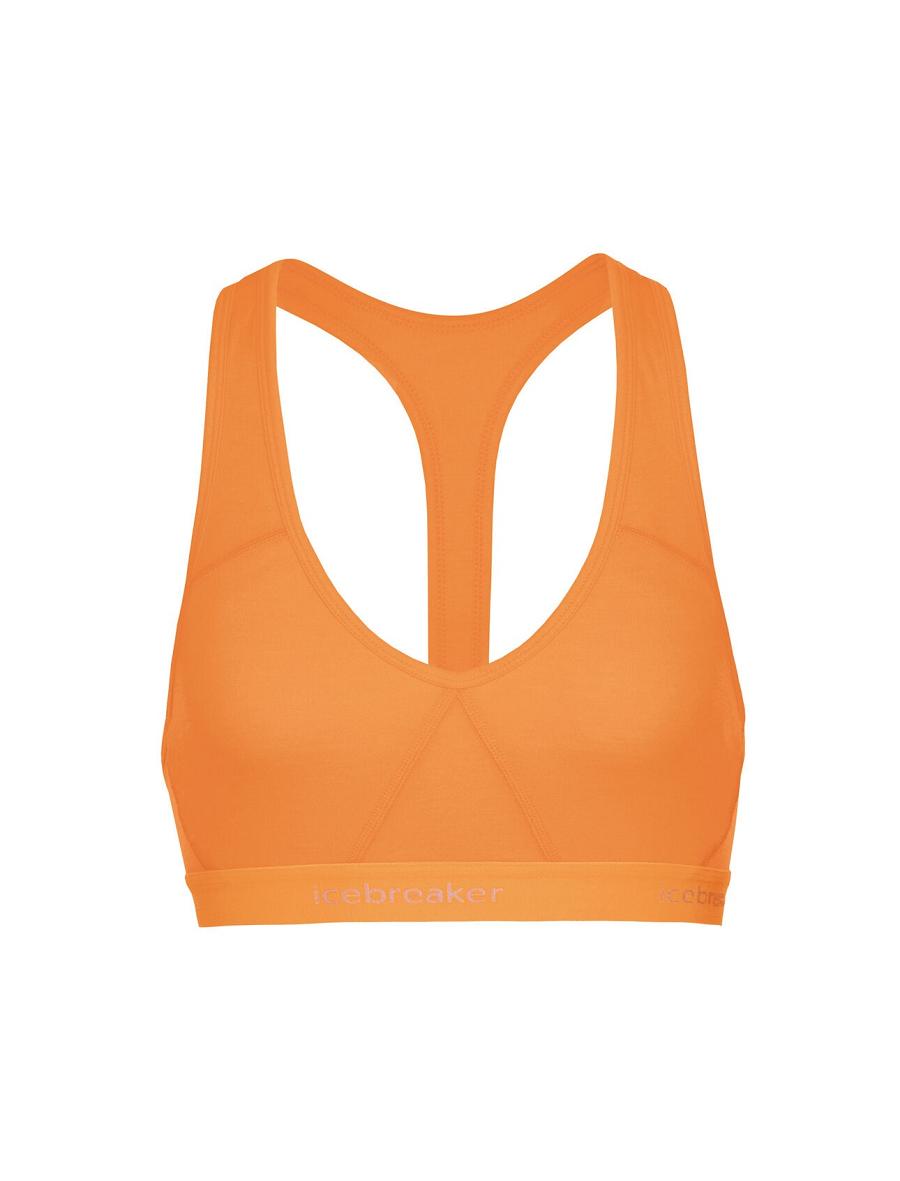 Soutien Gorge Icebreaker Merino Sprite Racerback Femme Orange | FR 1812GSOL